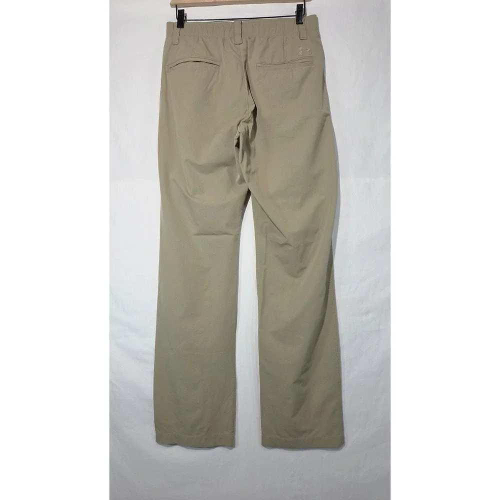 Under Armour Golf Pants Mens 32x32 Khaki Good Dri-FIT Stretch Straight Leg